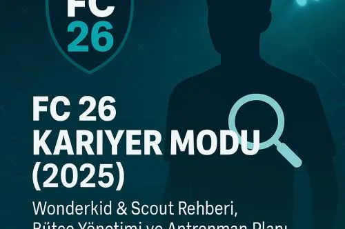 FC 26 Kariyer Modu (2025): Wonderkid & Scout Rehberi, Bütçe Yönetimi ve Antrenman Planı