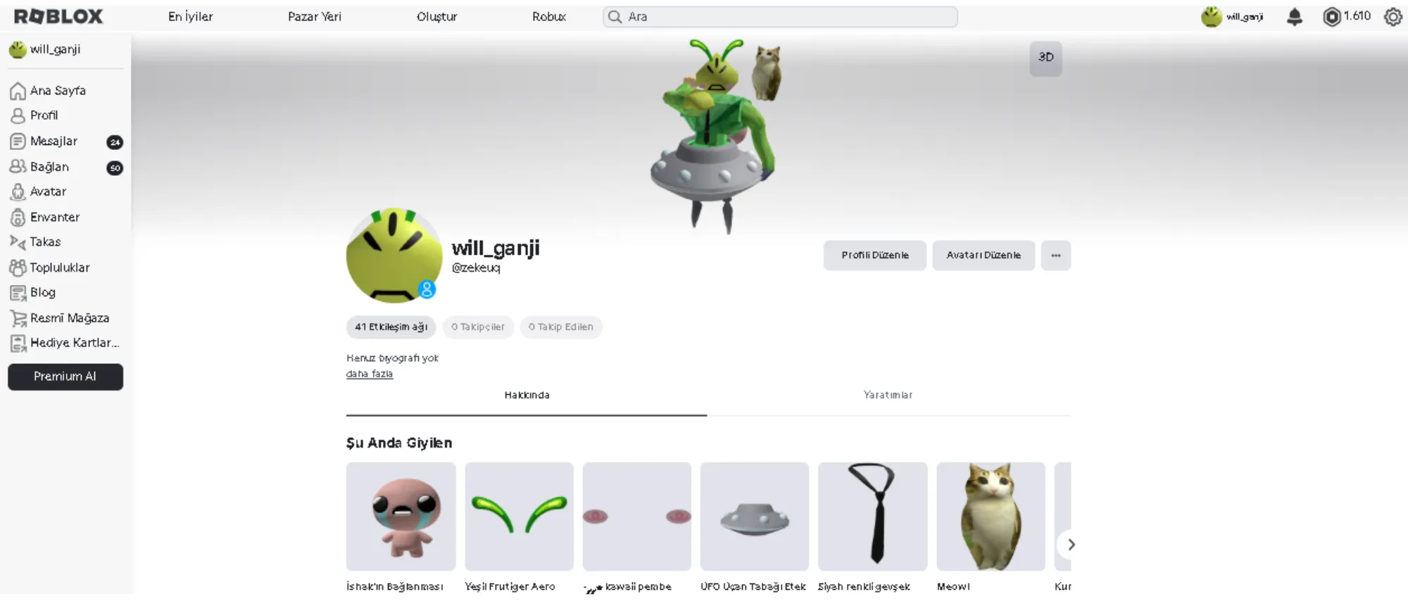 #satıyorum İÇİNDE 1610 ROBUX OLAN HESABIMI SATIYORUM TOPLAM 4.5K ROBUX YATIRILDI ILGILENENLER…