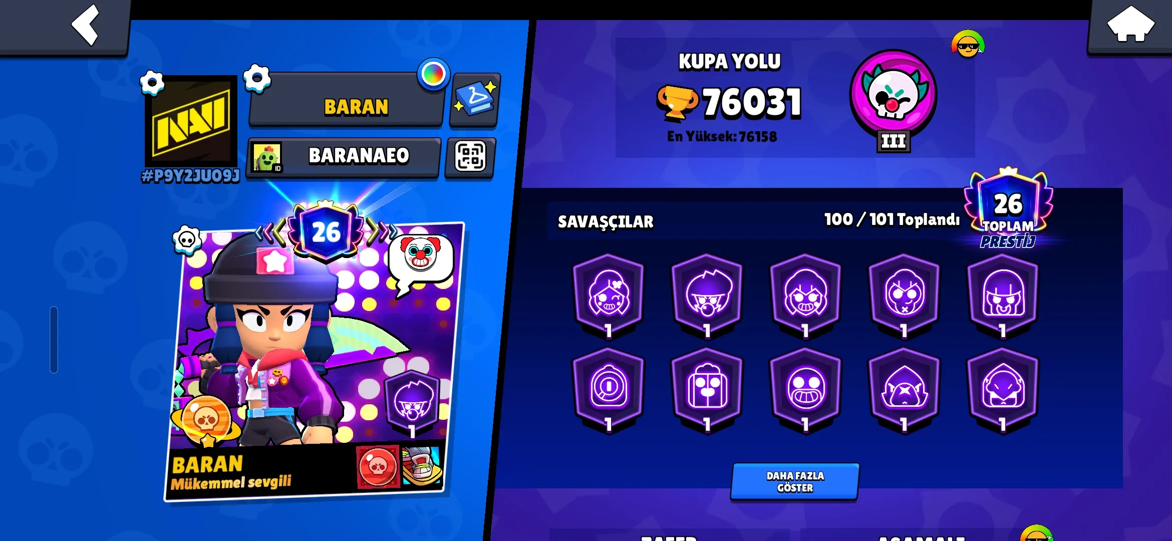 2020 Hesap Satürn 1 76k 26 prestij Fiyat: 3k (pazarlık var)