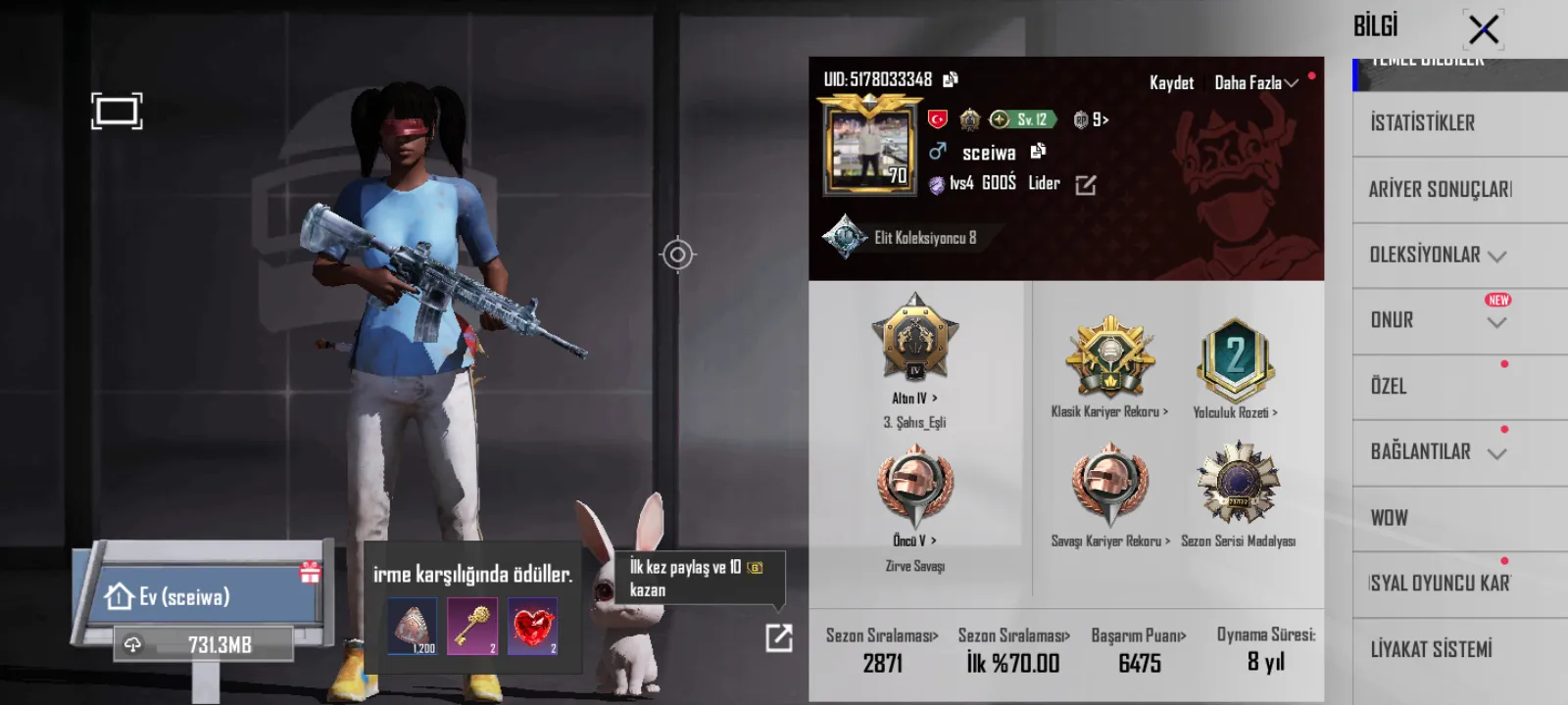 #satıyorum ₺1.860
Pazarlık olur  7Sv clan da dahildir.