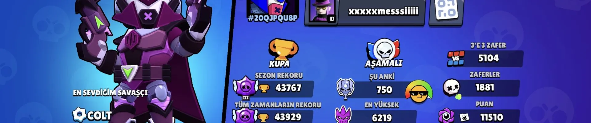 44k brawl stars hesabj kapak fotoğrafı